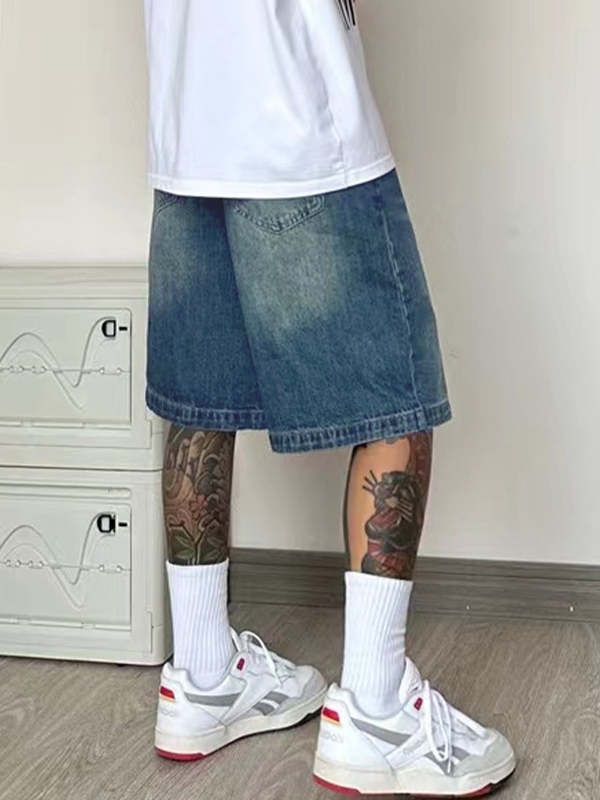 Men's Vintage Blue Shorts-2