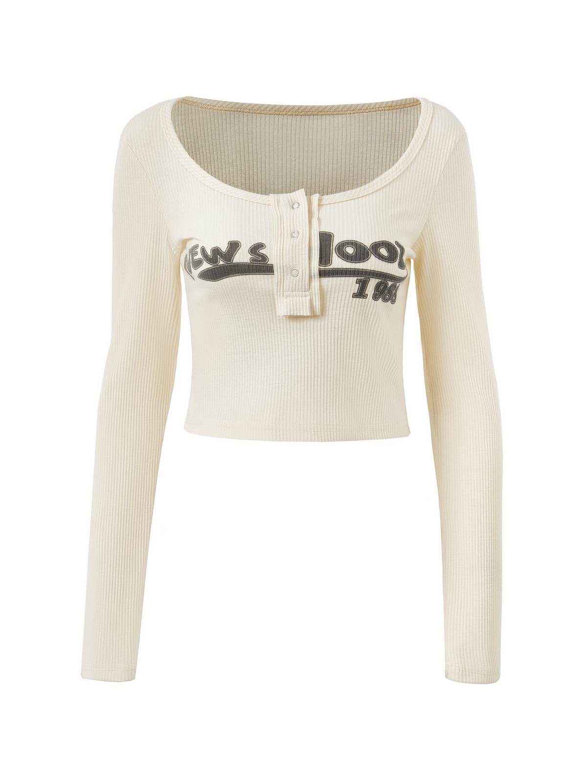 Y2K Long Sleeve Ribbed Knit Crop Top-5