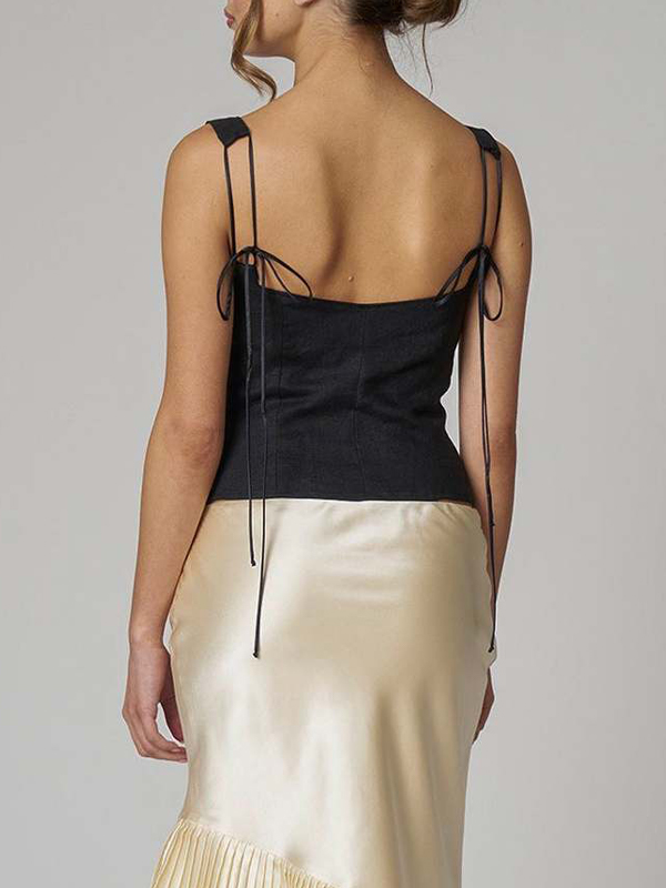 Slit Tie Up Tank Top-3